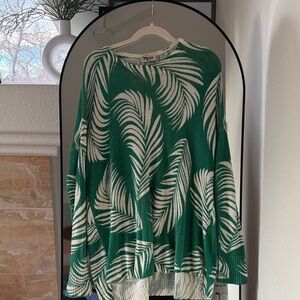 Show Me Your MuMu Tropical Green and Cream Sweater